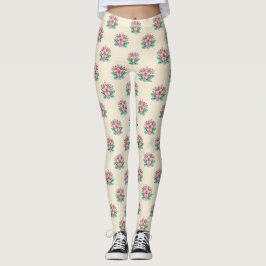 Legging Floral Polka Dots Pattern – Cute Botanical Spot 