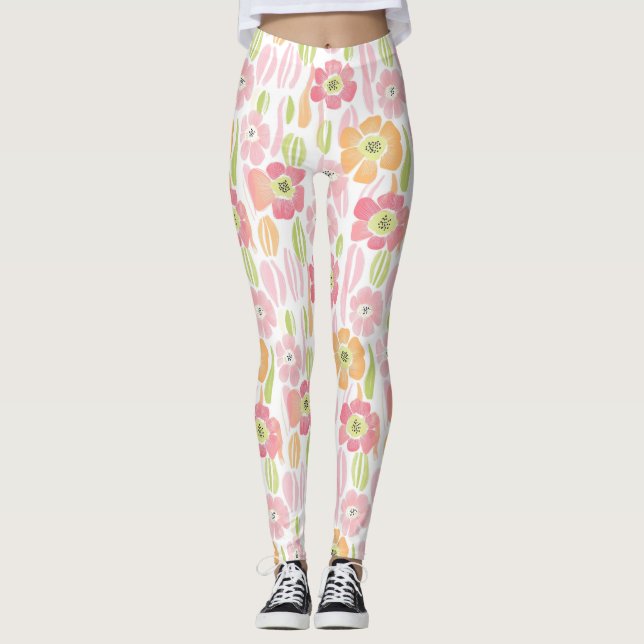 Legging Floral Retro Pastel (1) (Frente)