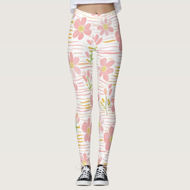 Legging Floral Retro Pastel (6) (Frente)