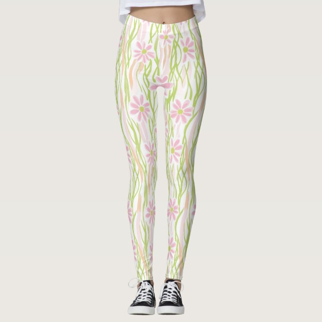 Legging Floral Retro Pastel (8) (Frente)