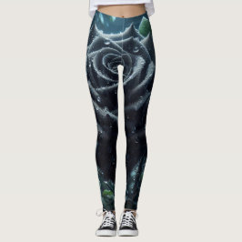 Legging Floral Rosa preto
