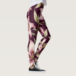 Legging Floral Roxo