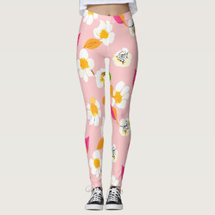 Legging Floral Selvagem Sem Costura
