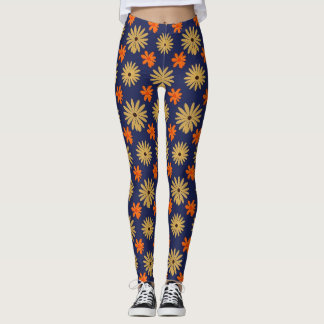 Legging Floral Sem Costura de Margarida Retro Vibr