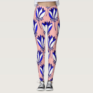 Legging Floral Simétrico: Padrão Colorido da Vintagem