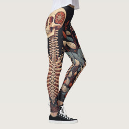 Legging Floral Skeleton Halloween Ribage