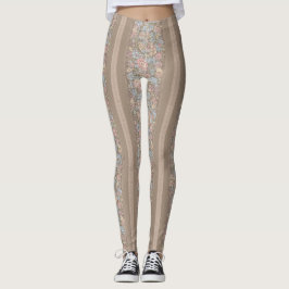 Legging Floral Stripes Pattern – Elegant Repeating