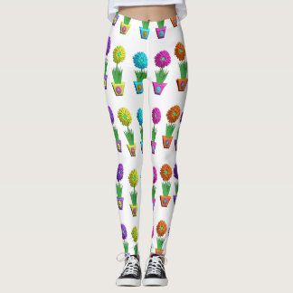 Legging Flores 3D em Potes