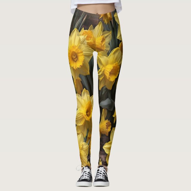 Legging Flores Amarelas (Frente)