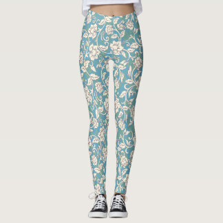 Legging Flores amarelas e azuis