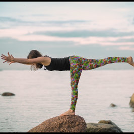 Legging Flores Astrais Pernas de Tinta Grunge - Divertimen