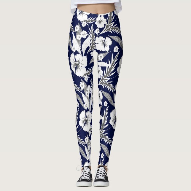Legging Flores brancas (Frente)