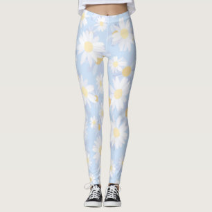 Legging Flores Brancas Clássicas de Margarida Botânica d