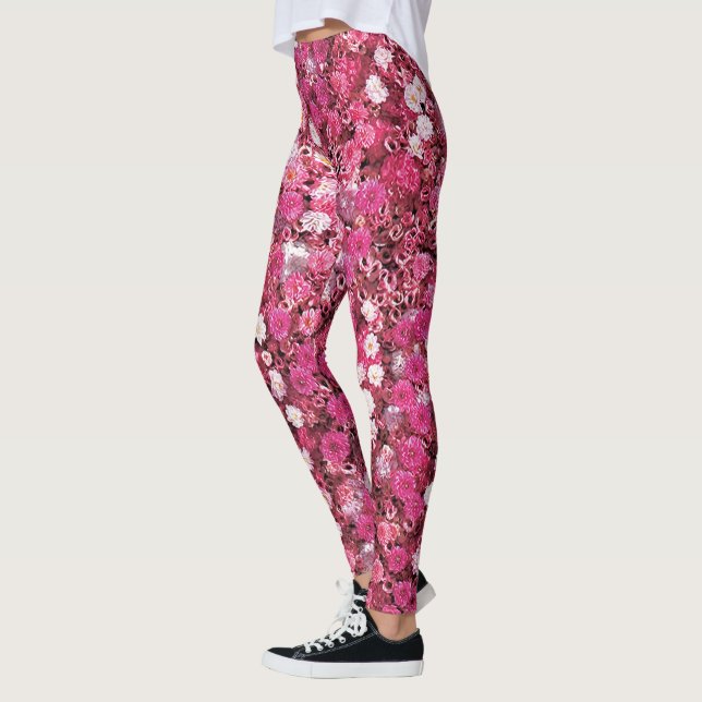 Legging flores brancas vermelhas (Esquerda)