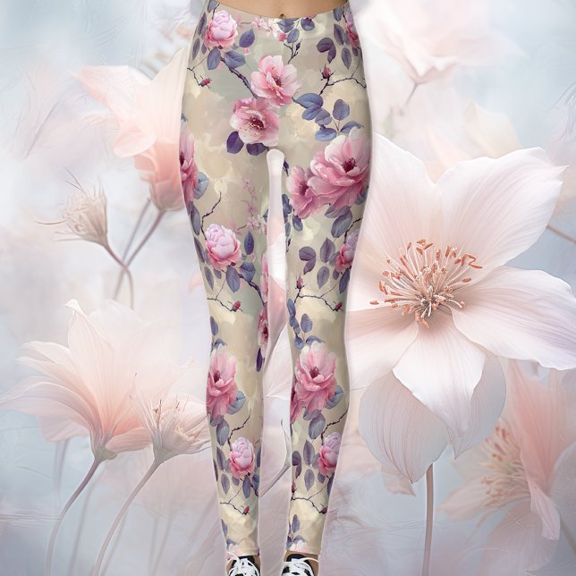 Legging Flores Cor-de-Rosa (Criador carregado)