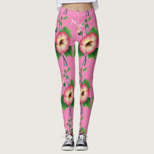 Legging Flores Cor-de-Rosa Anormais Thunder_Cove