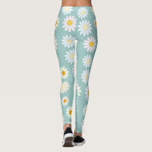 Legging Flores Daisy Pastel Cute