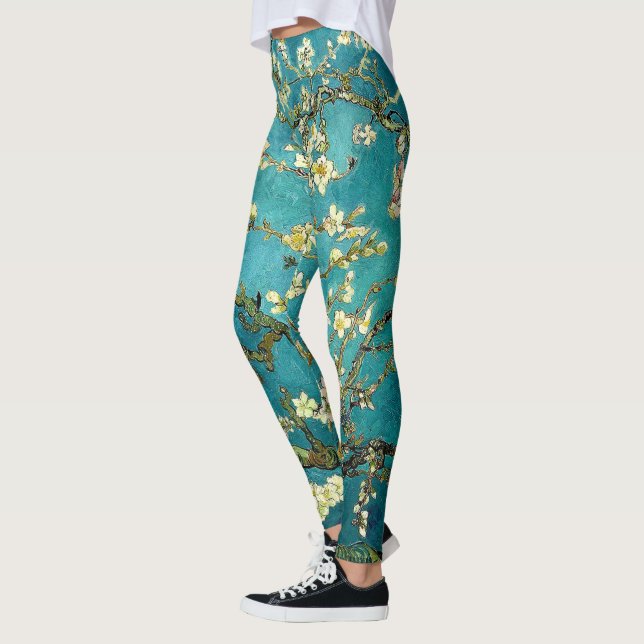 Legging Flores de Amendoeira de Van Gogh Impressionismo Cl (Esquerda)