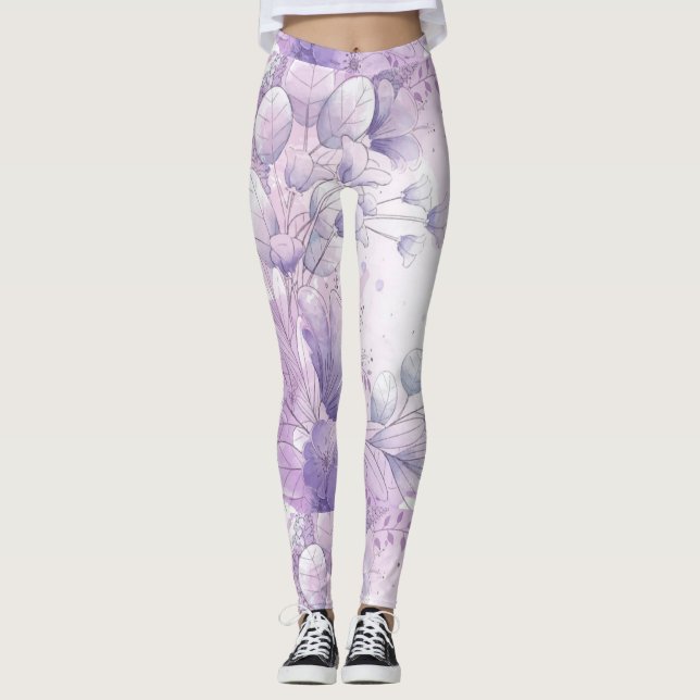Legging Flores de Aquarela (Frente)