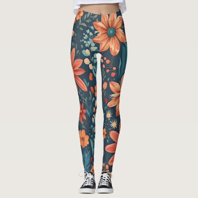 Legging Flores de campo, bela primavera. (Frente)