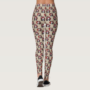 Legging Flores de Caveira Floral Gótica