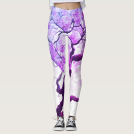 Legging Flores de Cerejeira Japonesas Par de Modernas Pers