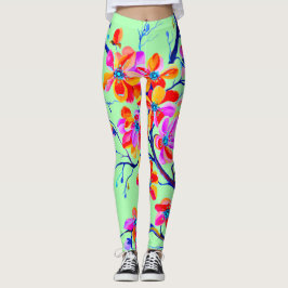Legging Flores de Cheryy da Sakura, Magnífica, Aquura
