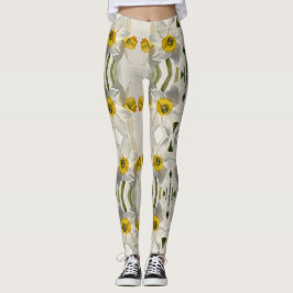 Legging Flores de Íris em Aquarela Moderna