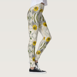 Legging Flores de Íris em Aquarela Moderna