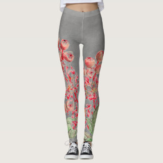 LEGGING FLORES DE JAPONÊS EM PINTOS E CINZAS