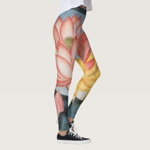 Legging Flores de Lótus Vintage, O Feijão Egípcio Sagrado