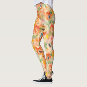 Legging Flores de Mola Laranja