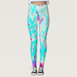 Legging Flores de Phlox Azuis-Peppermint Twist de Robin