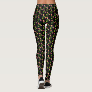 Legging flores de ponto
