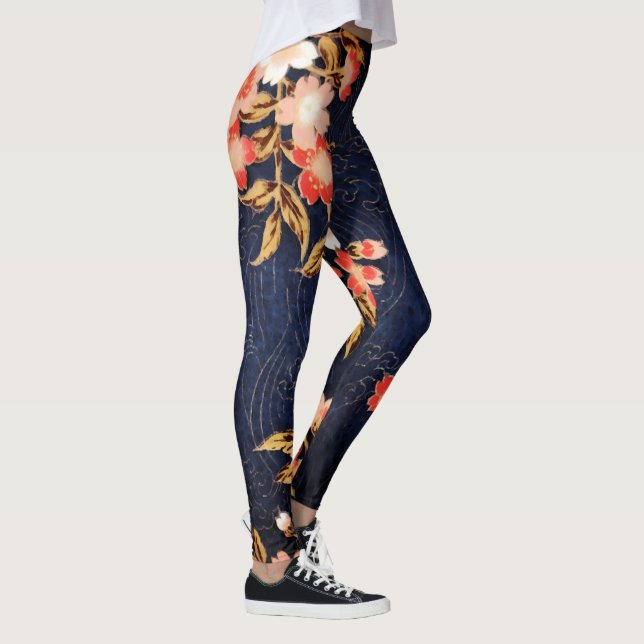 LEGGING FLORES DE PRIMAVERA BRANCA VERMELHA DE PINCO PROFU (Direita)