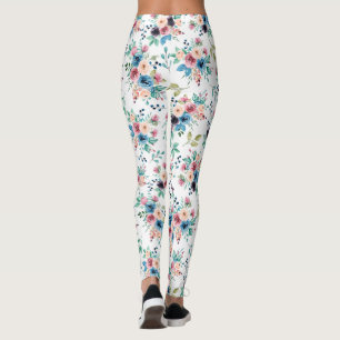 Legging Flores de primavera coloridas Padrão