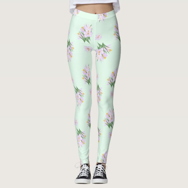 Legging Flores de primavera crocos (Frente)