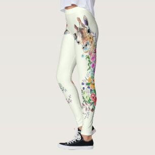 Legging Flores de primavera Pernas de Girafa - Cores Perso