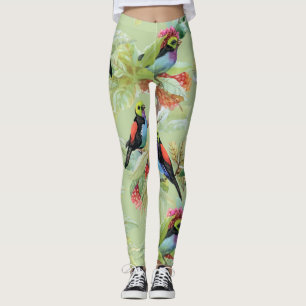 Legging Flores de Verão: Padrão Tropical