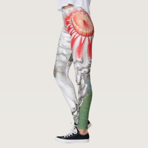 Legging Flores de Waterlily Vintage em Pond do Jardim