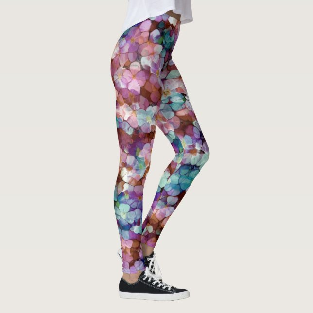 Legging Flores Douradas Rosa Rosa Rosa Rosa Rosa Rosa Rosa (Direita)
