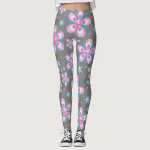Legging flores e estrelas