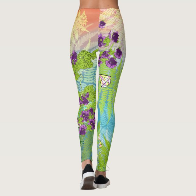 Legging Flores e Ferns (Verso)