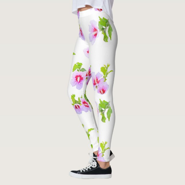 Legging Flores E Folhas De Aquarelas (Esquerda)
