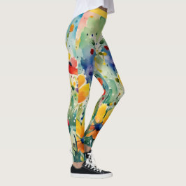 Legging Flores e Rosas adoráveis