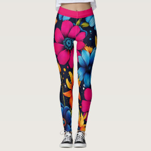 Legging Flores e Rosas adoráveis