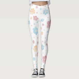 Legging Flores Florais Elegantes De Primavera Aquarela Flo