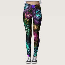 Legging Flores Florais Glamour Ousado Mundo das Trevas