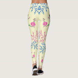 Legging Flores Florais Trendy Cream Aves Naturais