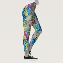 Legging Flores Grafite